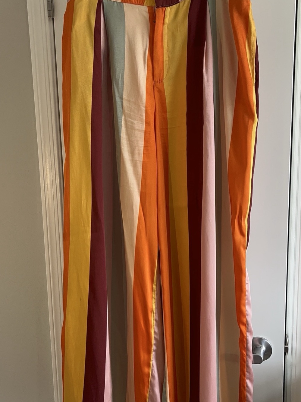 Women's Striped Wide Leg Pants